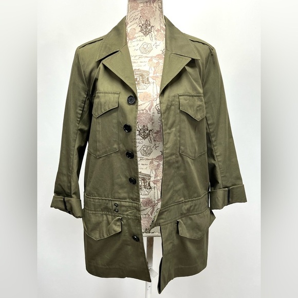 ZADIG & VOLTAIRE Olive green KALENA military style jacket size S. - Picture 6 of 15
